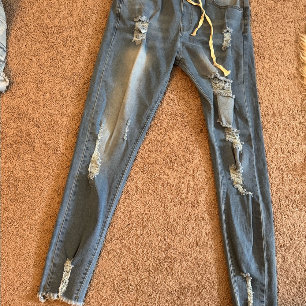 Distressed Blue Jeans for Women